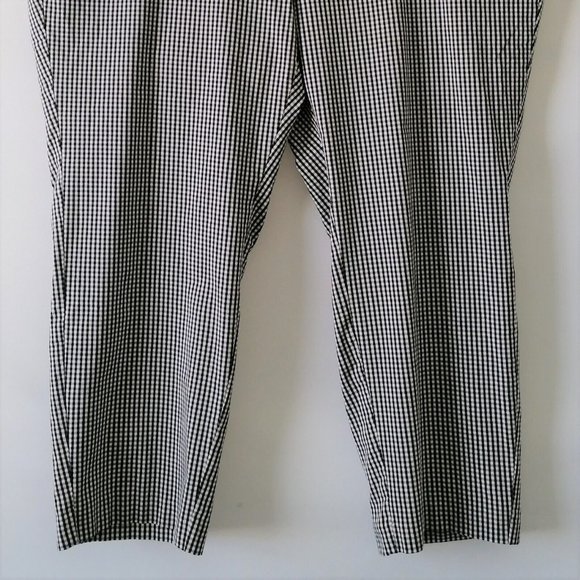 Lane Bryant The Allie Womens Gray Stretch Gingham Print Dress Pants Size 28R - Picture 3 of 6
